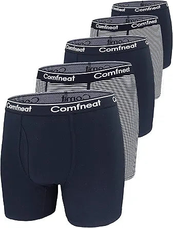 Comfneat Men's 5-Pack Big & Tall Boxer Briefs for Comfort