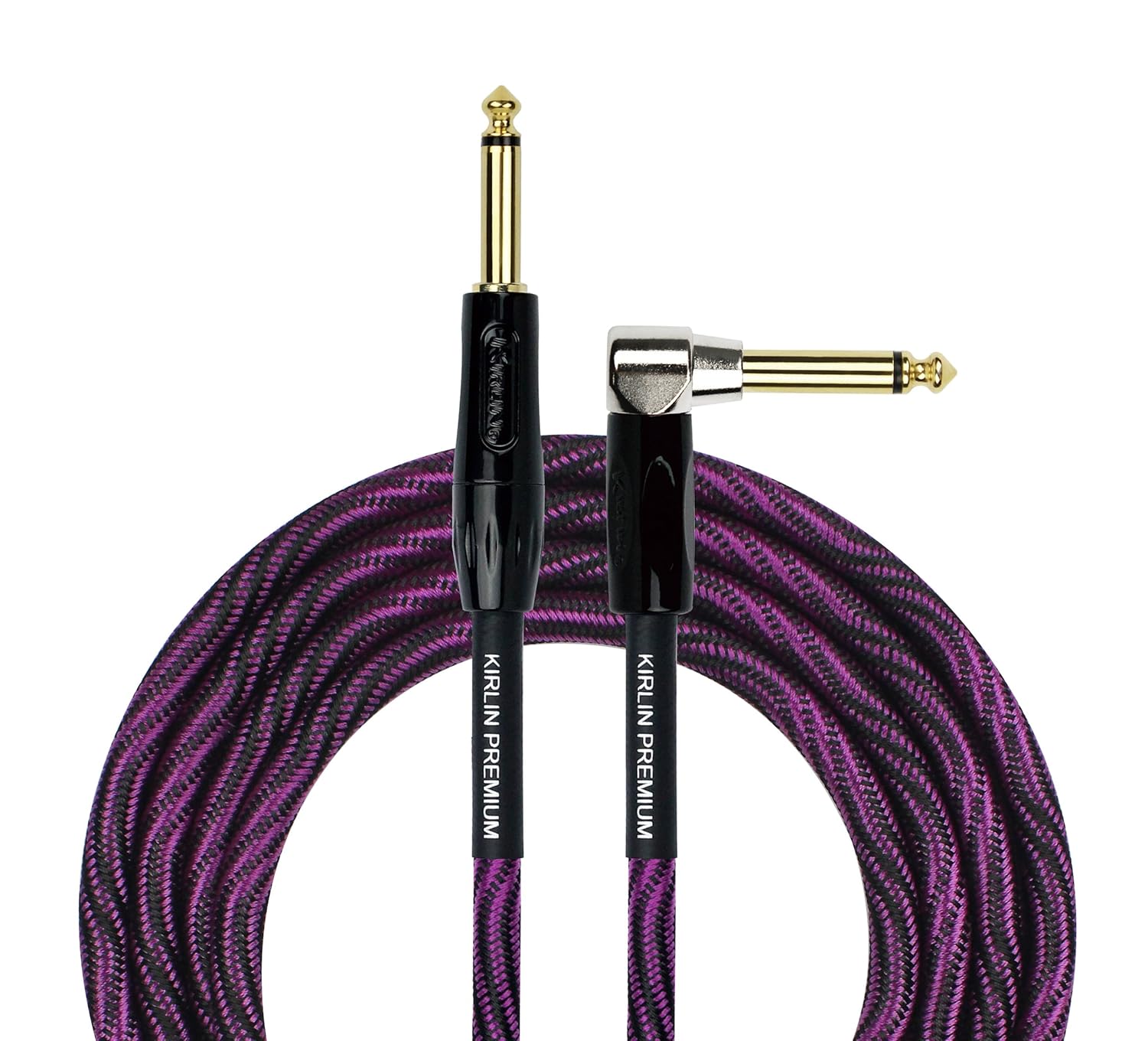 KIRLIN 10FT Black Purple Wave Instrument Cable