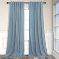 Extra Long Curtains 120 in Linen Sheer Drapes for Patio Sliding Door
