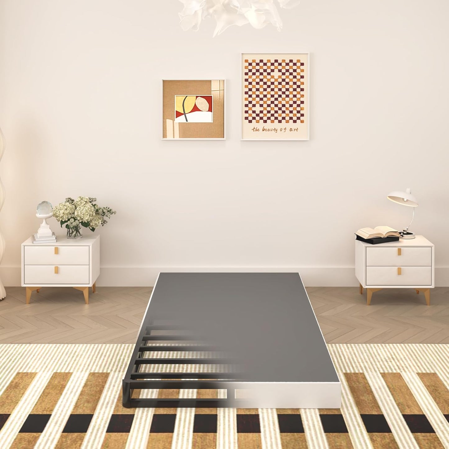 5 Inch Twin Box Spring, Heavy Duty Metal Foundation for Sleep