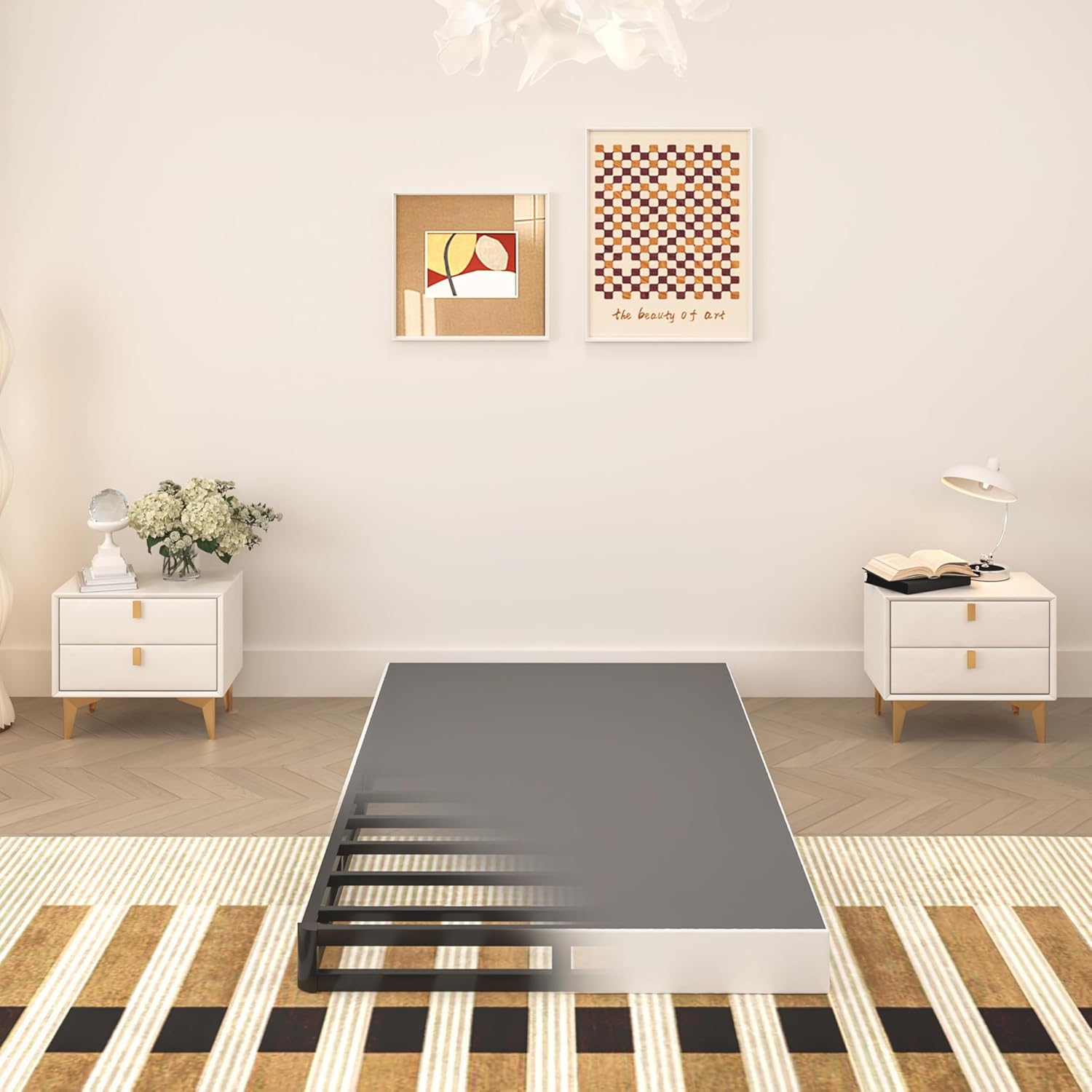 5 Inch Twin Box Spring, Heavy Duty Metal Foundation for Sleep