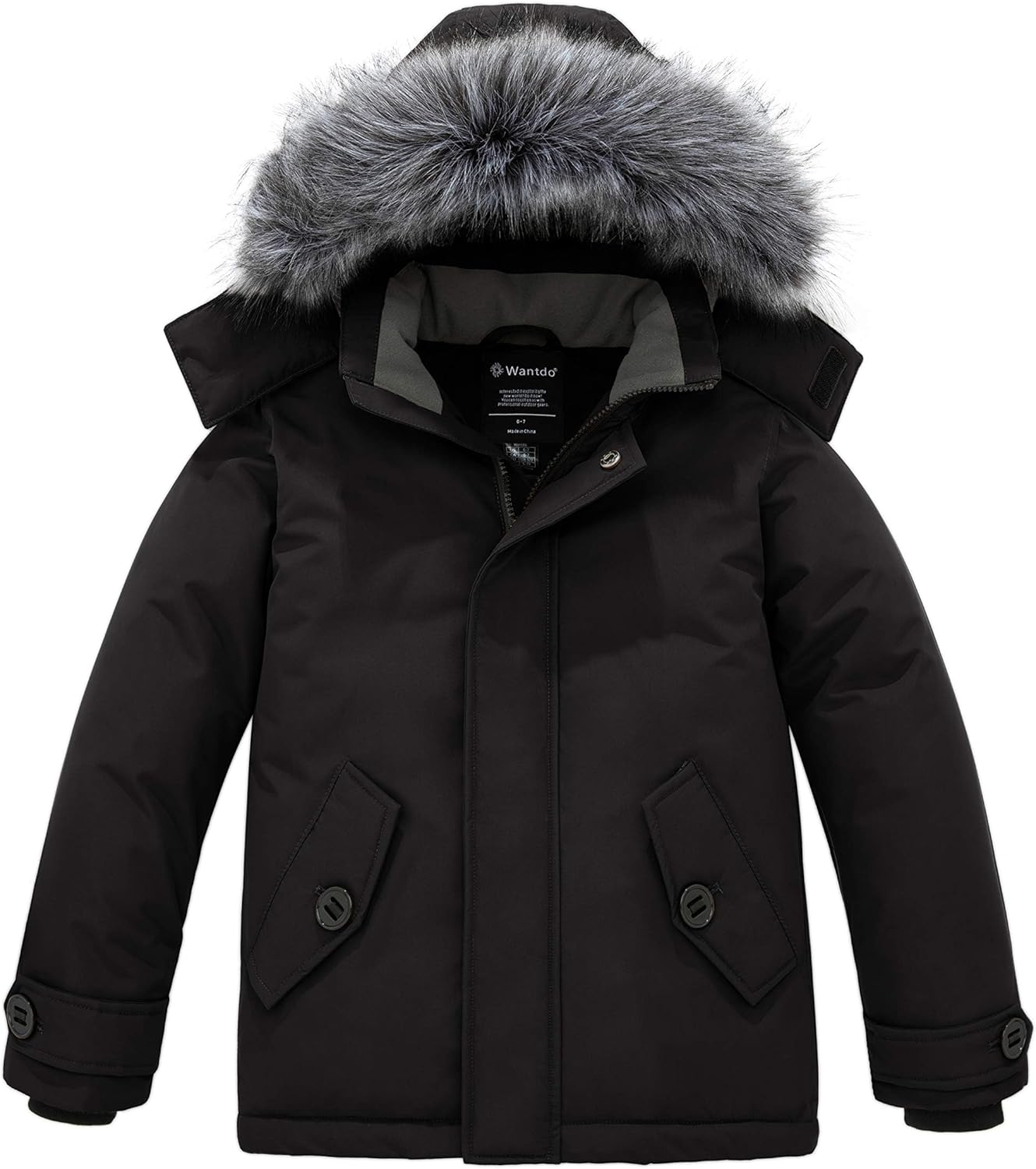 Wantdo Boys' Winter Coat Waterproof Puffer Jacket for Kids