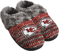 FOCO Womens NFL Team Logo Peak Slide Slippers - Cozy Faux Fur