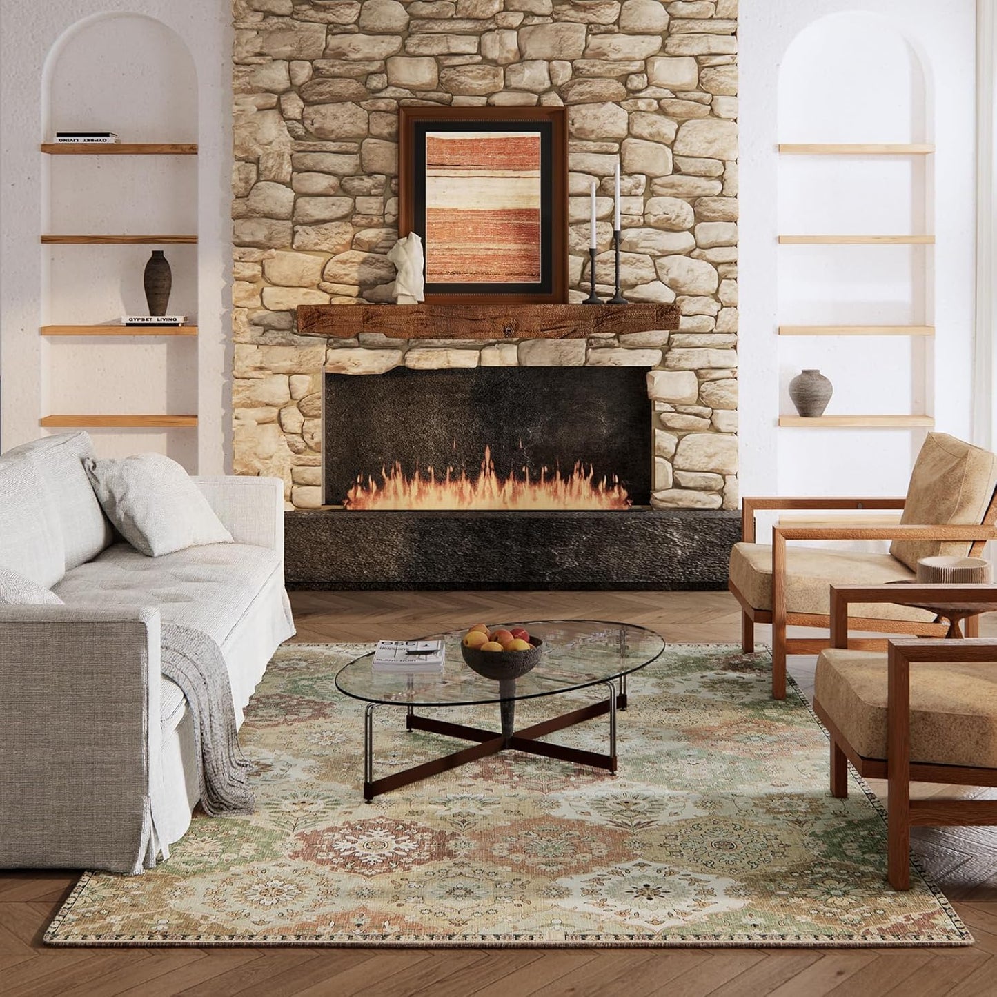 Hedwior 5x7 Area Rugs for Bedroom - Washable & Non-Slip