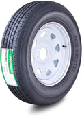 Trailer Tire Wheel Assembly ST205/75R15 White Spoke - 8-Ply D