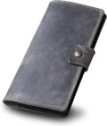 Checkbook Cover Handmade Distressed Full Grain Leather - Minimalist