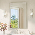Brushed Nickel Bathroom Mirror 24 x 36 Metal Framed Vanity Mirror