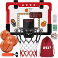 Indoor Basketball Hoop for Kids with Double Electronic Scoreboard