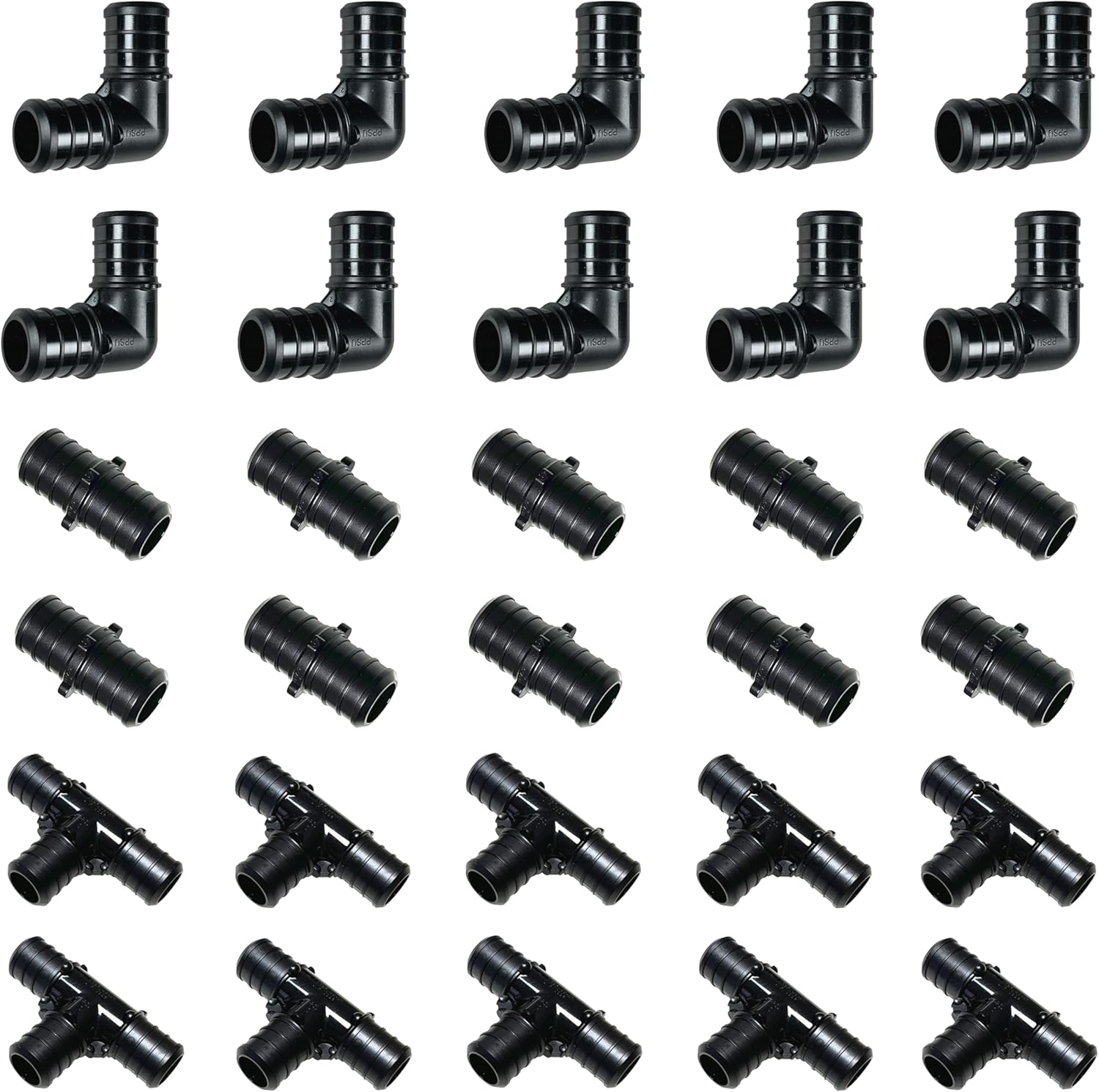 Pack of 30 Poly PPSU Barb Crimp Pex Fittings for Plumbing