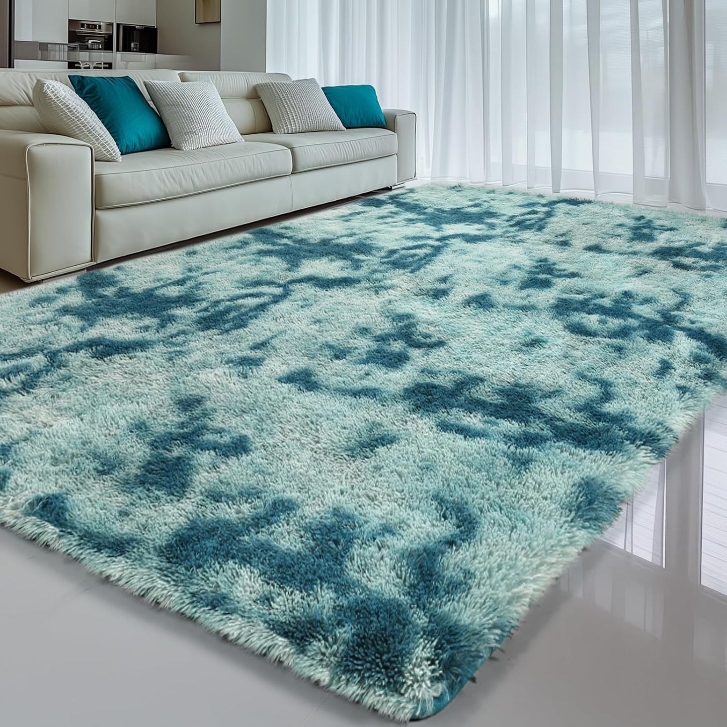 Sour Lemon Fluffy Area Rugs for Bedroom and Living Room Decor