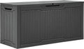 80 Gallon Outdoor Storage Box Dark Gray - Large Water Resistant Deck