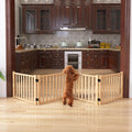 Paint-Free Wooden Freestanding Dog Gate 4-Panel - Natural Pine