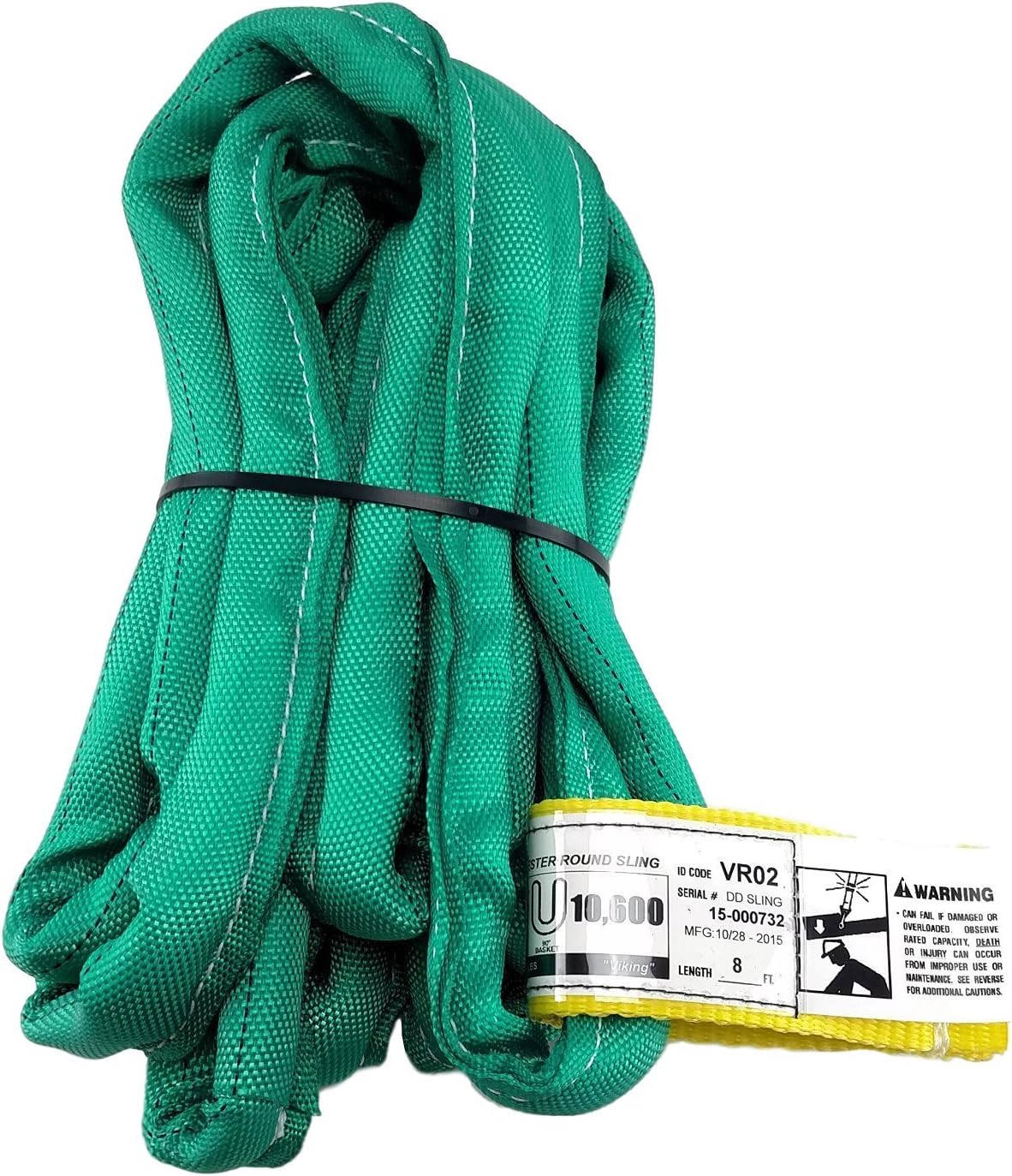 USA Made VR2 X 8ft Green Slings for Heavy Lifting Needs