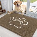 Door Mat for Muddy Dog Paws 36x24 - Ultra Absorbent Chenille Mat