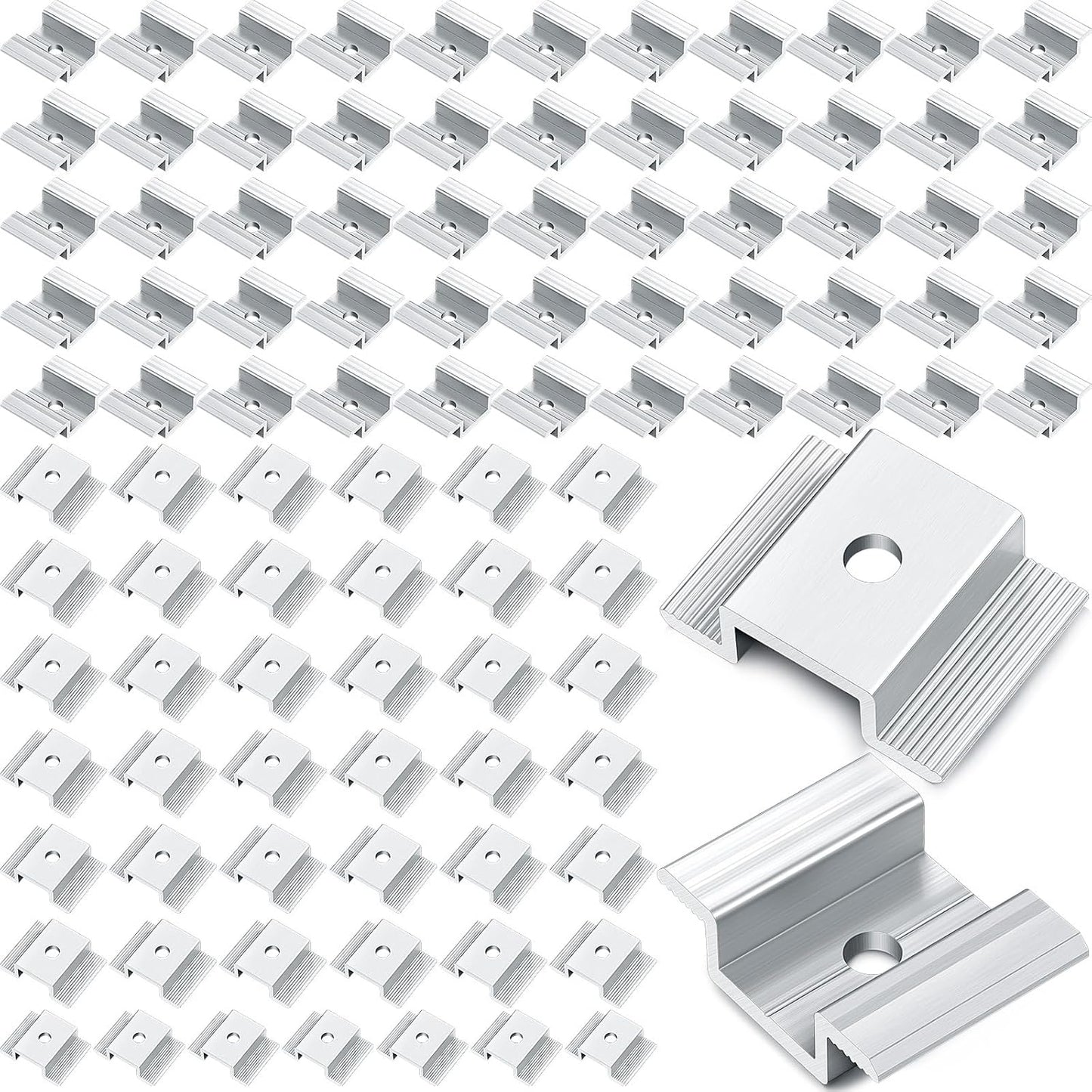 Solar Panel Mid Clamps 100 Pack for Secure Mounting Solutions