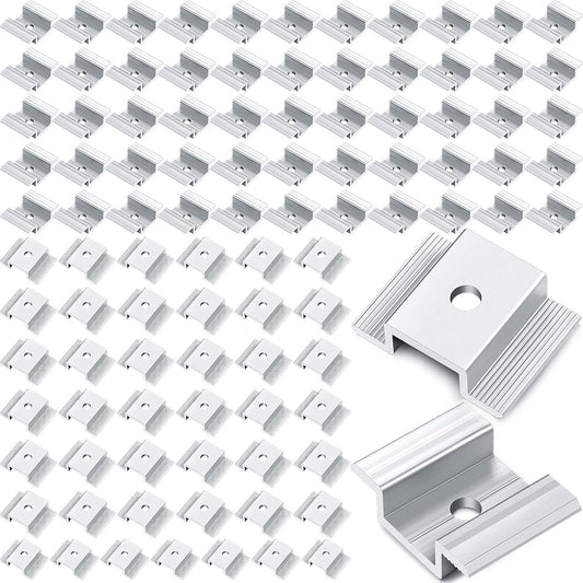 Solar Panel Mid Clamps 100 Pack for Secure Mounting Solutions