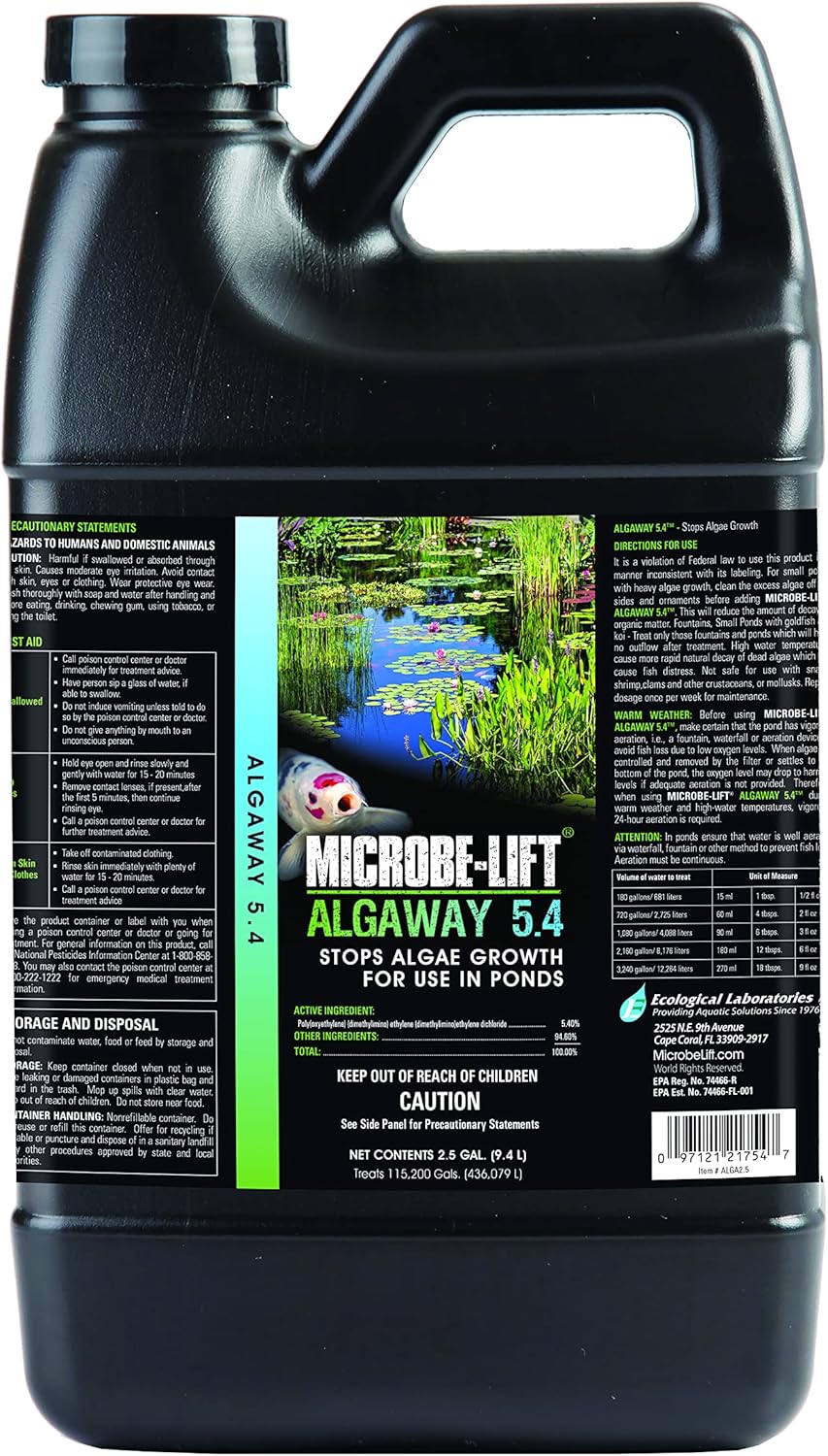 MICROBE-LIFT Algaway 5.4 Algae Control for Ponds & Water Gardens