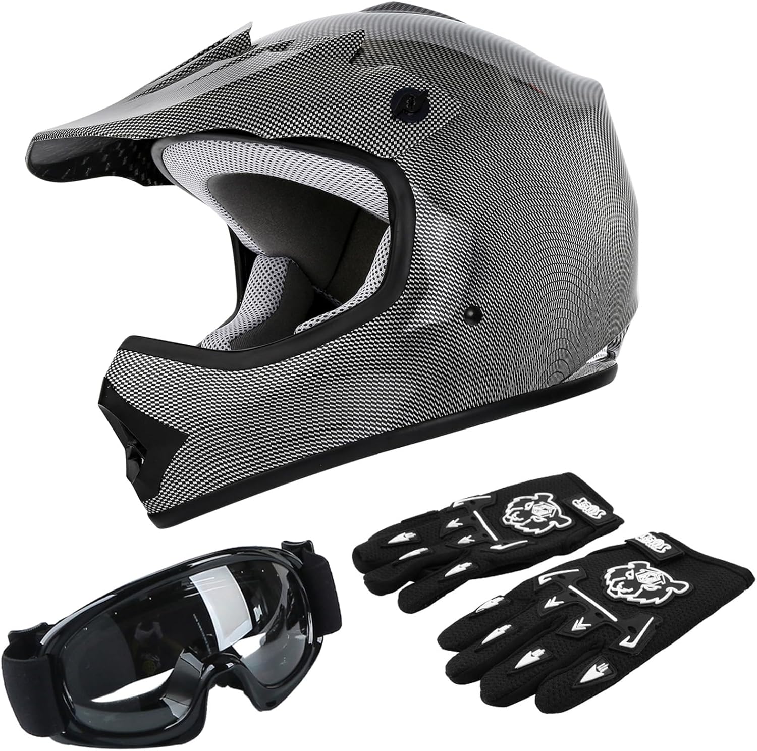 TCT-MOTORPARTS Youth Kids Motocross ATV Full Face Helmet Review