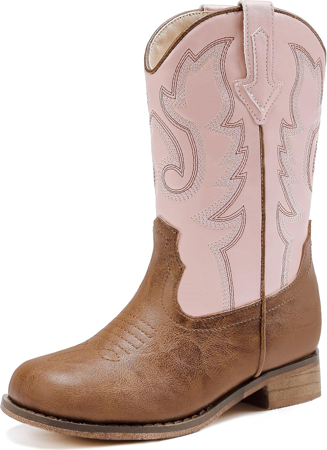 Girls Cowgirl Boots Unisex-Child Mid Calf Glitter Toddler Cowboy