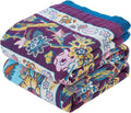 Fall Blanket for Bed 100% Cotton Boho Throw Quilt - Lightweight