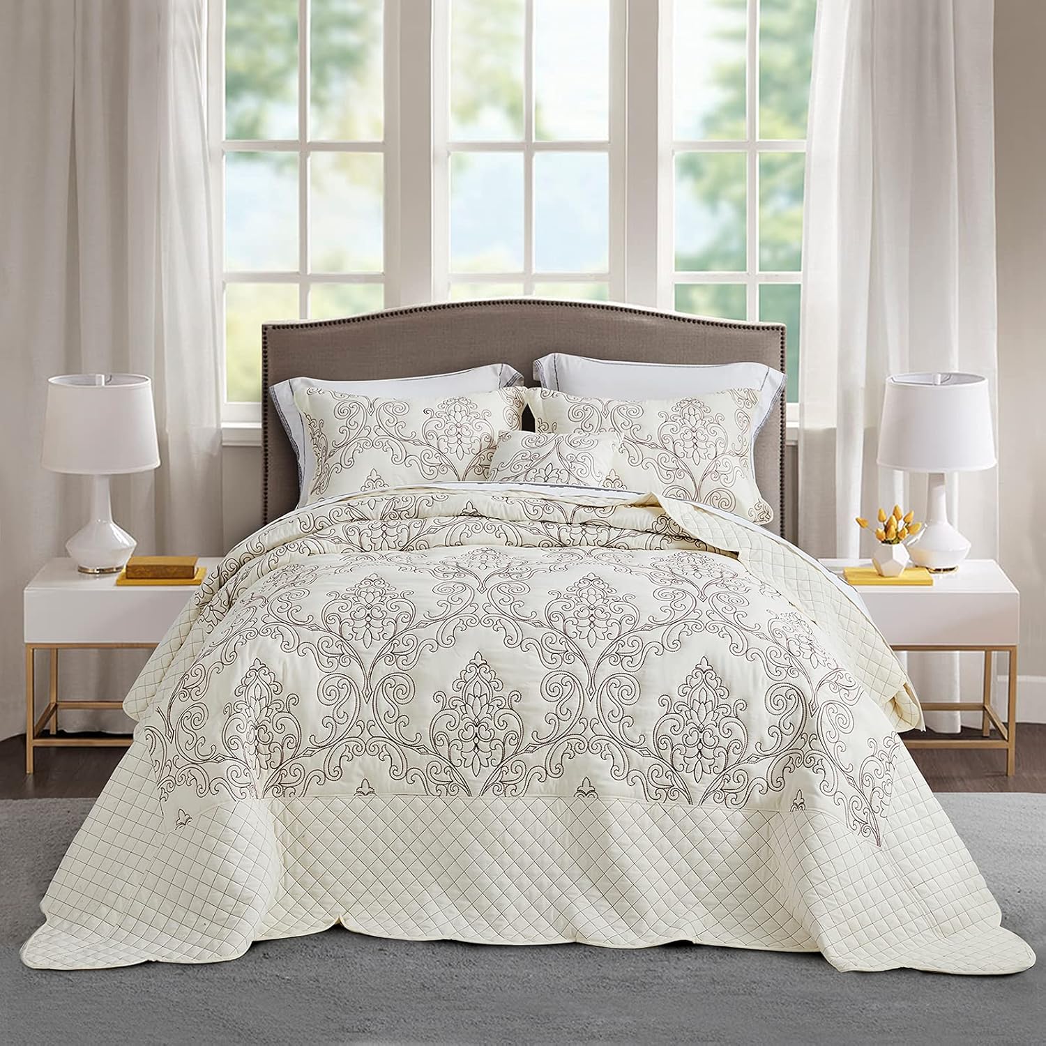 CHIXIN Oversized Bedspread Coverlet Set for King Size Beds