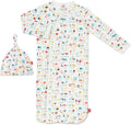 Magnetic Me Modal Newborn Sleeper Gown & Hat Set for Comfort