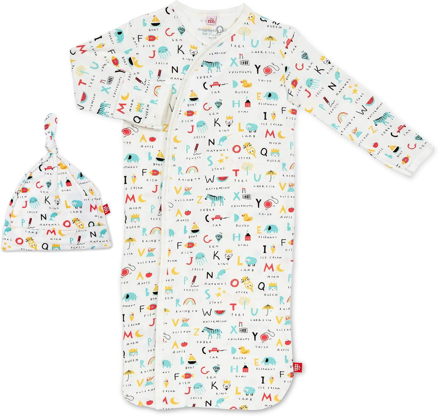 Magnetic Me Modal Newborn Sleeper Gown & Hat Set for Comfort