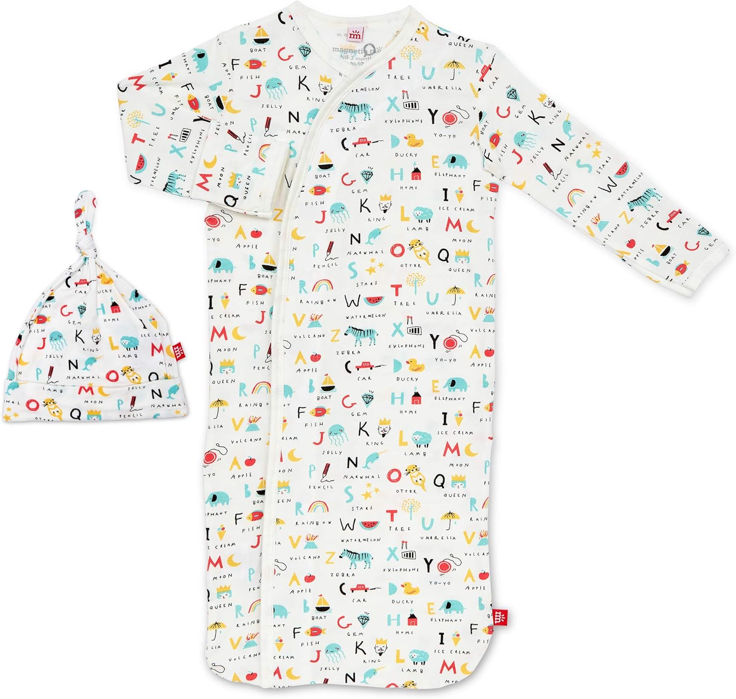 Magnetic Me Modal Newborn Sleeper Gown & Hat Set for Comfort