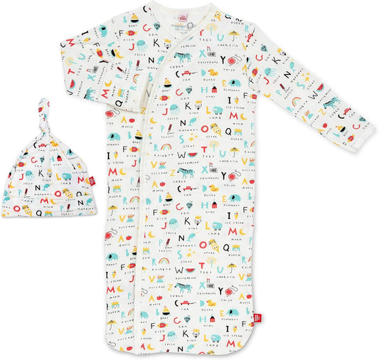Magnetic Me Modal Newborn Sleeper Gown & Hat Set for Comfort