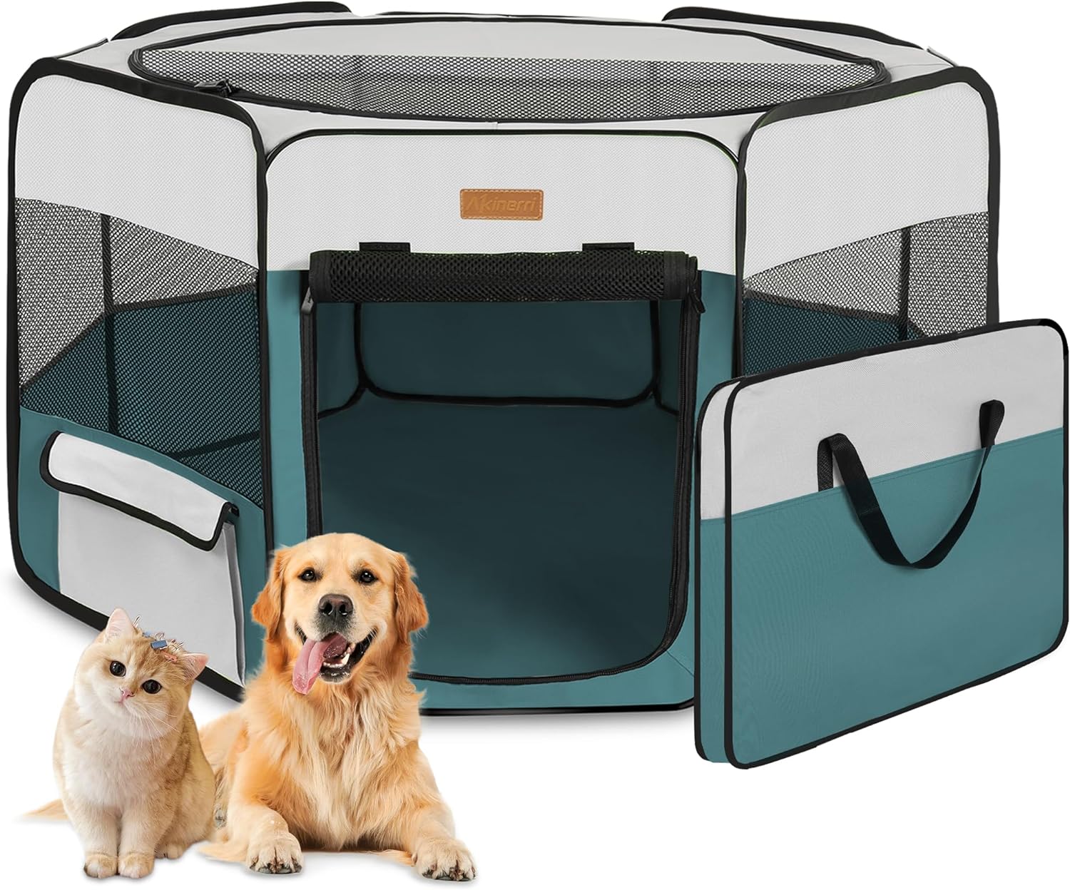 Portable Large Pet Playpen - Indoor/Outdoor Fun!