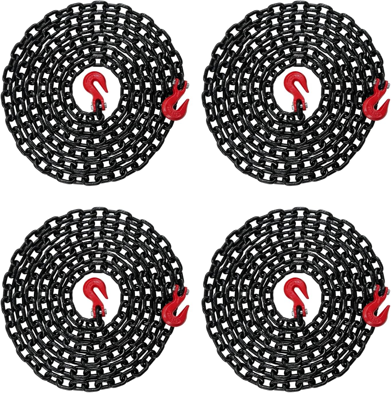 4PK Falcon Cargo 3/8 X 20ft Grade 80 Transport Binder Chain