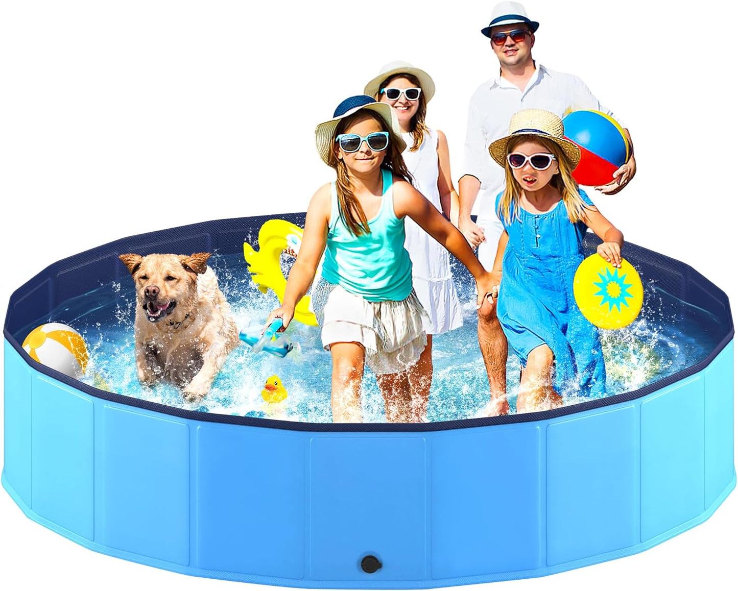 Niubya Portable Dog Pool - Foldable Pet Swimming Pool for Fun