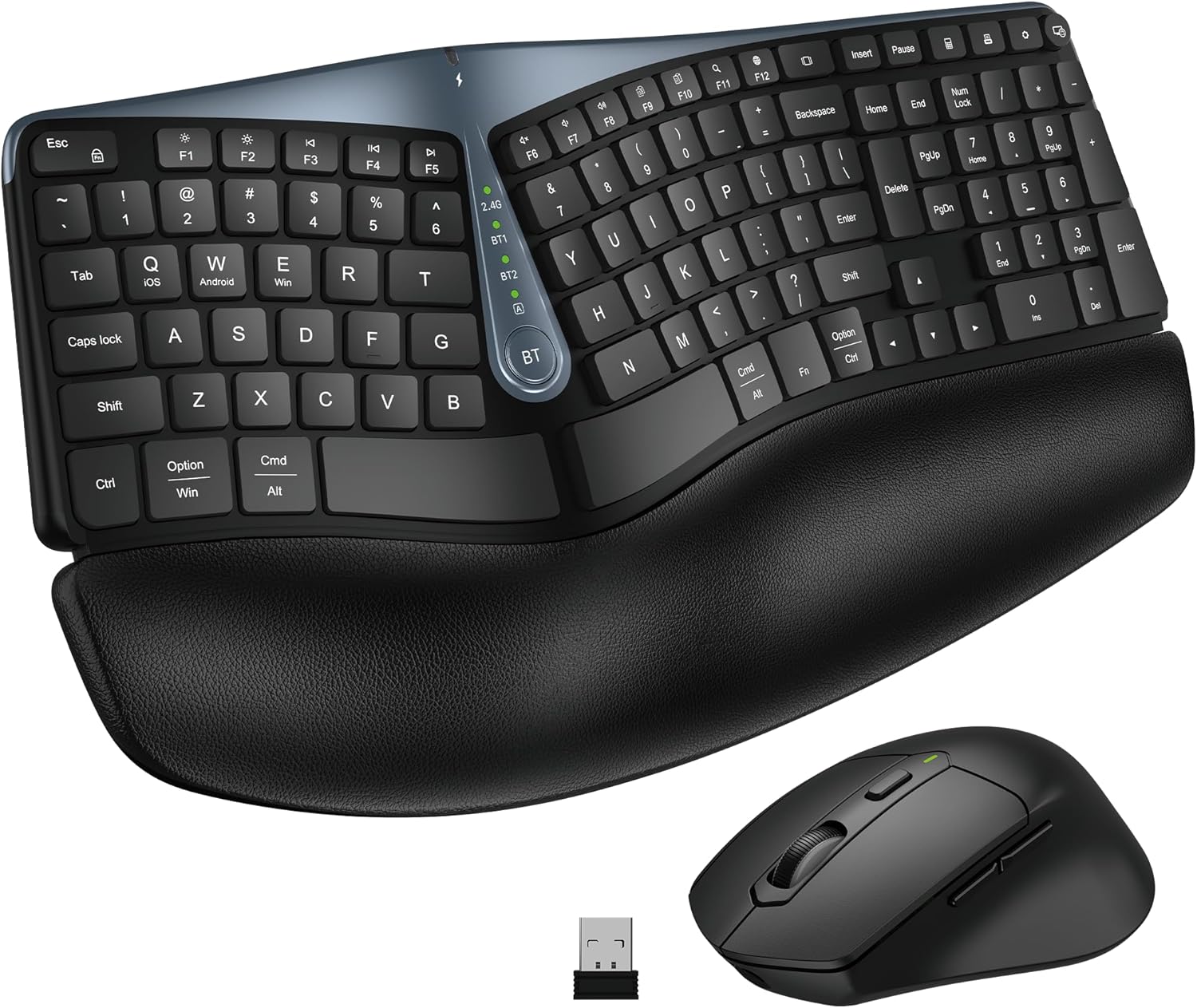 QUASIO Ergo Combo: Split Design, Multi-Device, Rechargeable