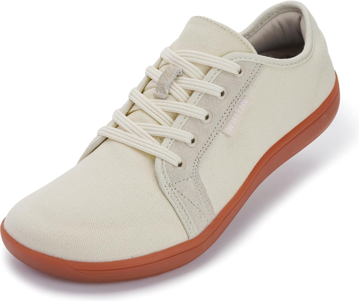 WHITIN Men's Canvas Barefoot Shoes with Wide Toe-Box Comfort