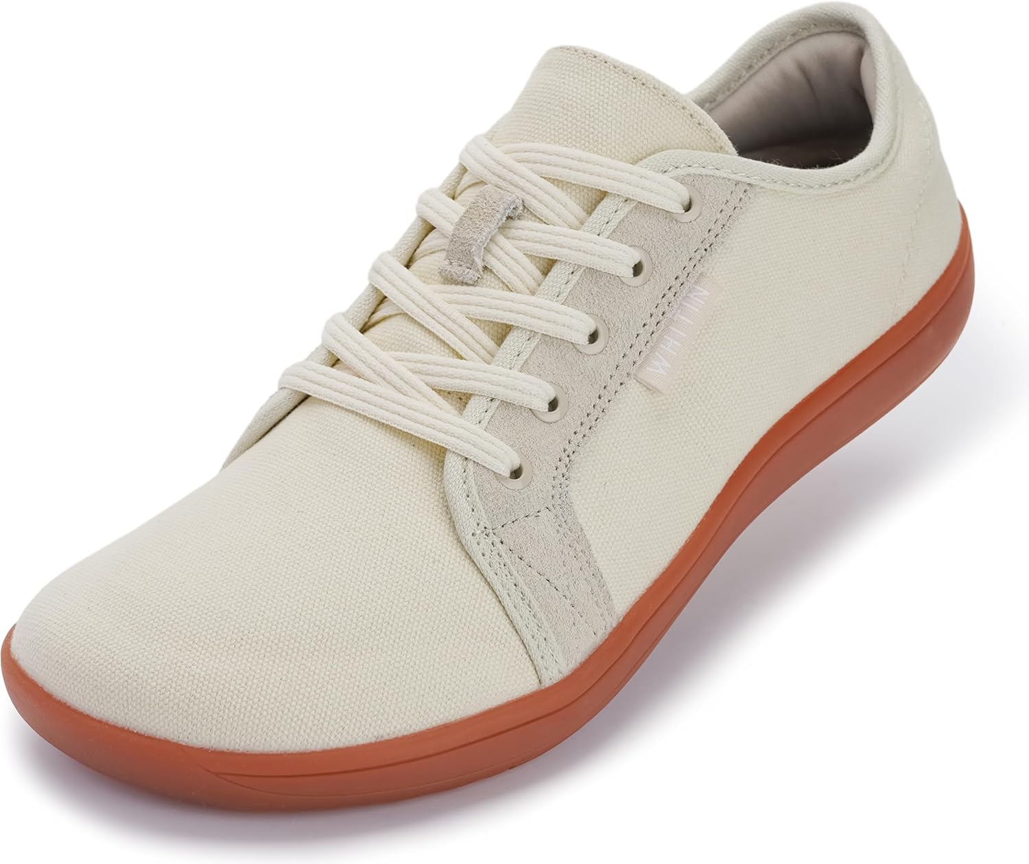 WHITIN Men's Canvas Barefoot Shoes with Wide Toe-Box Comfort