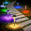 Color Changing Solar Pathway Lights - 6 Pack with 7 RGB Modes