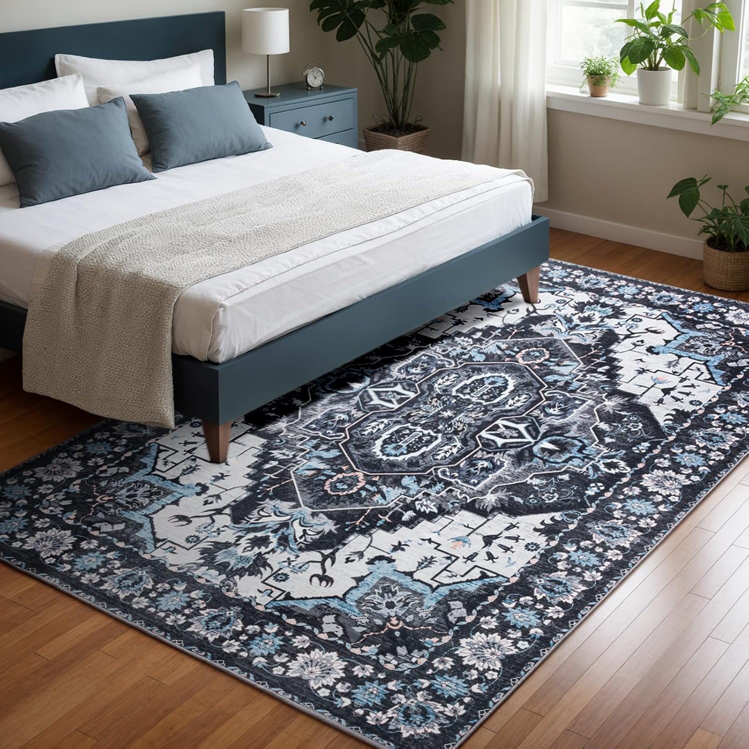 4x6 Washable Rug for Living Room, Bedroom, and Dining Room