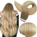 Full Shine Balayage Blonde Tape in Human Hair Extensions 22 in