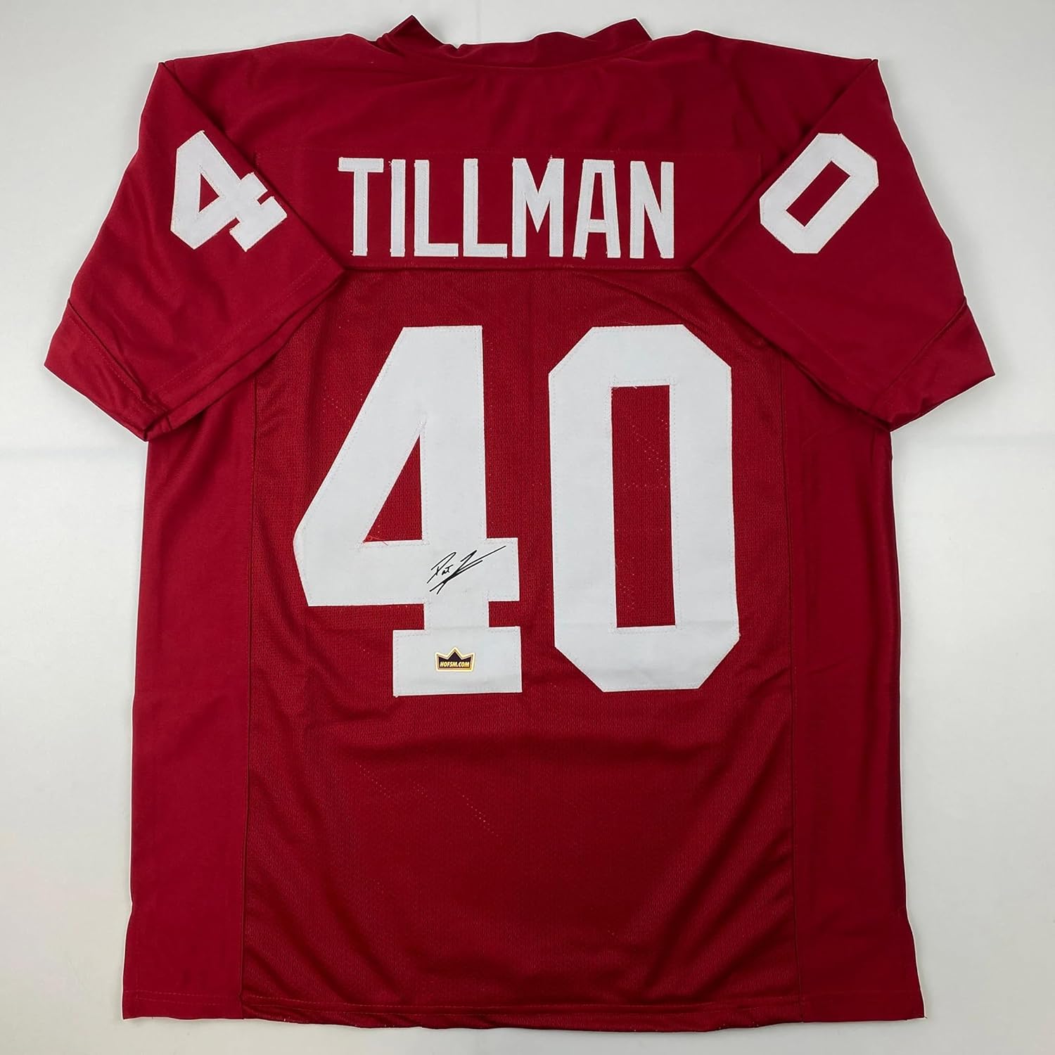 Facsimile Autographed Pat Tillman Arizona Red Football Jersey