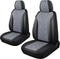 Car Seat Covers Faux Leather & Fabric Front Seats - Breathable Support