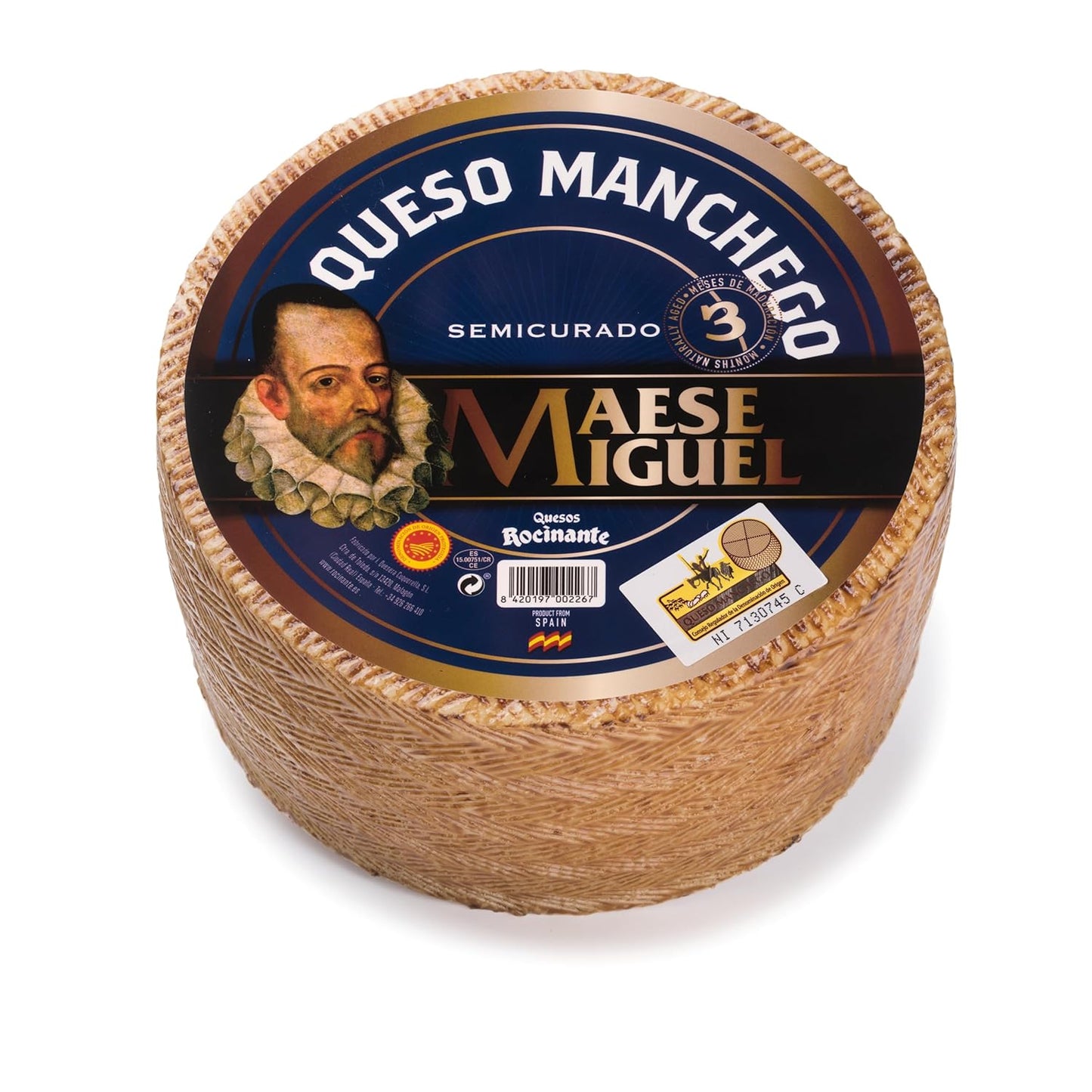 Authentic Manchego Cheese Wheel 2 lbs Spanish Sheeps Milk