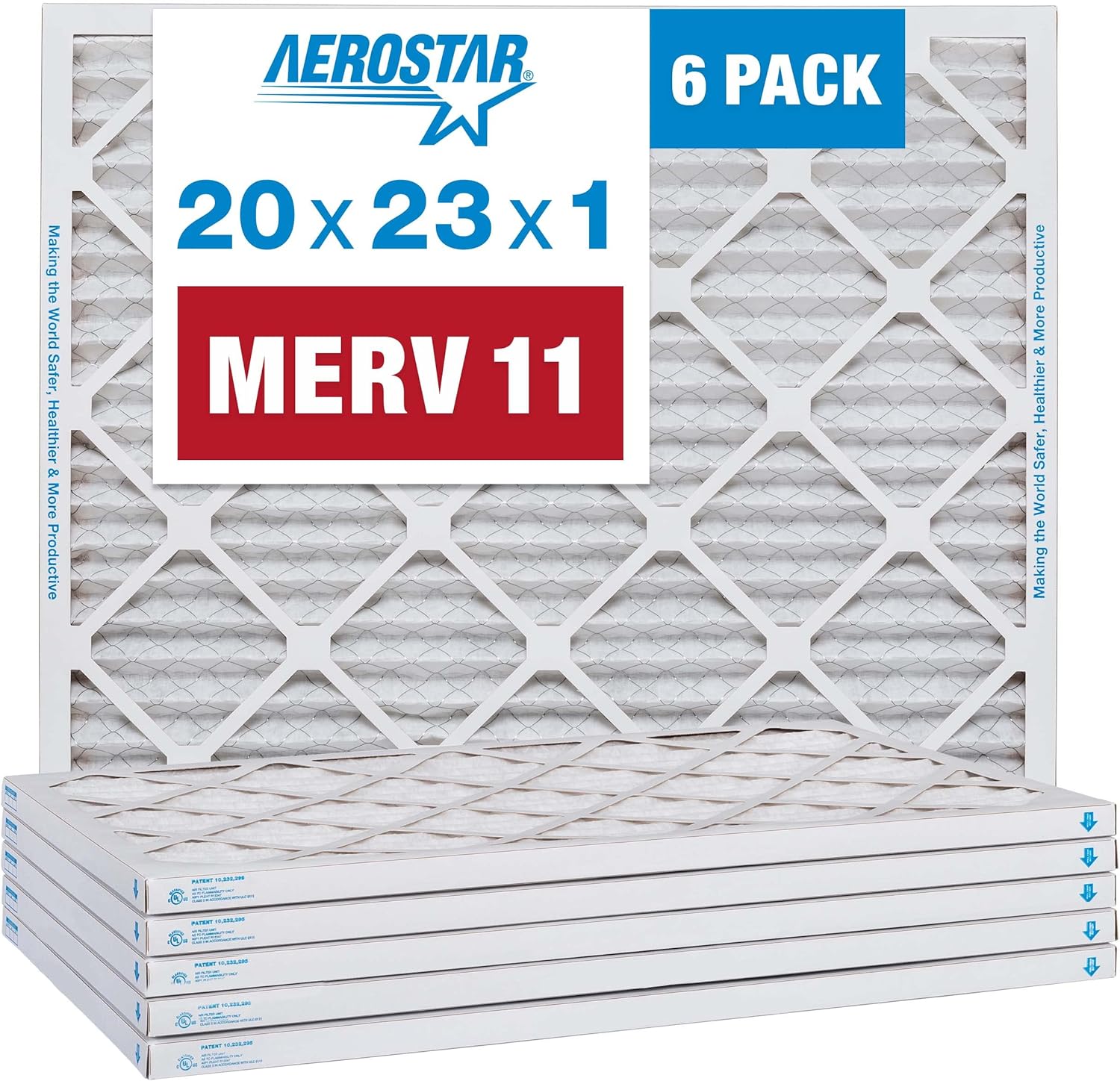 Aerostar 20x23x1 MERV 11 Pleated Air Filter for Clean Air