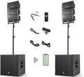 ACHEE 18in 8000W PMPO Stereo Bluetooth DJ Powered PA System - Dual