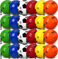 24 Pack Deflated Soccer Balls with Pump and Needle - Bulk Training Set