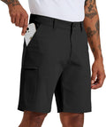Mens Golf Shorts 10in Stretch Quick Dry Cargo - UPF 50+ Comfort
