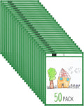 Dry Erase Job Ticket Holders 14 x 10 in Green - Reusable Pack of 50