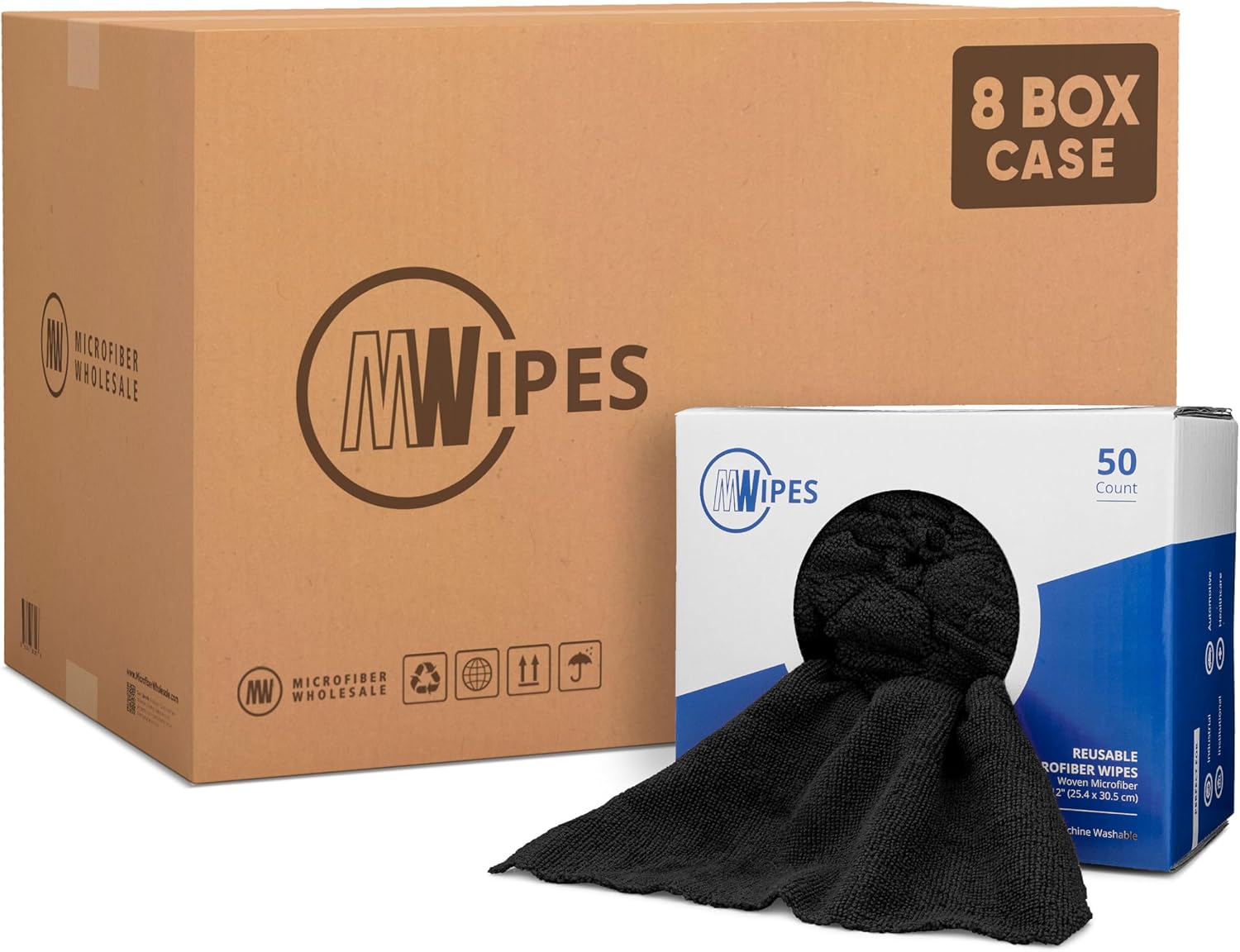 Black Microfiber Shop Towels for Superior Cleaning Power