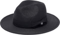 Pineapple&Star Sun Straw Fedora Beach Hat UPF50 (Style TVPX)