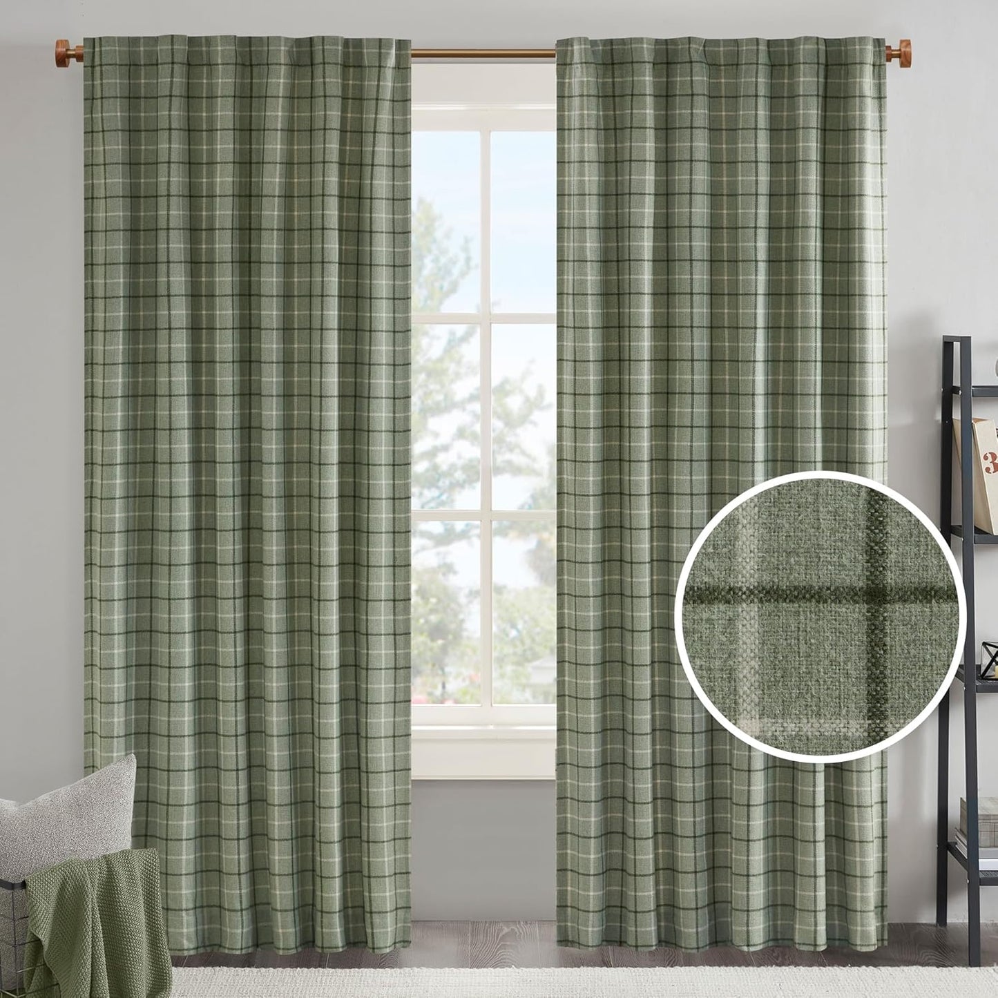 Madison Park Anaheim Cabin Plaid Curtain - Thermal Insulated Light Blocker