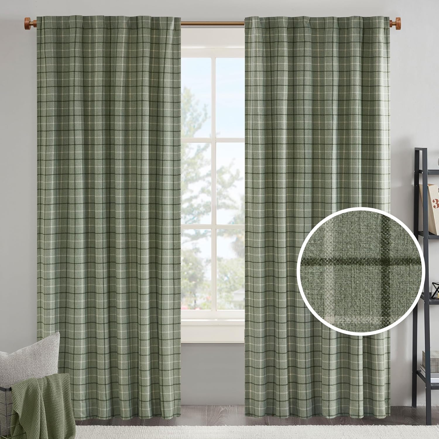 Madison Park Anaheim Cabin Plaid Curtain - Thermal Insulated Light Blocker